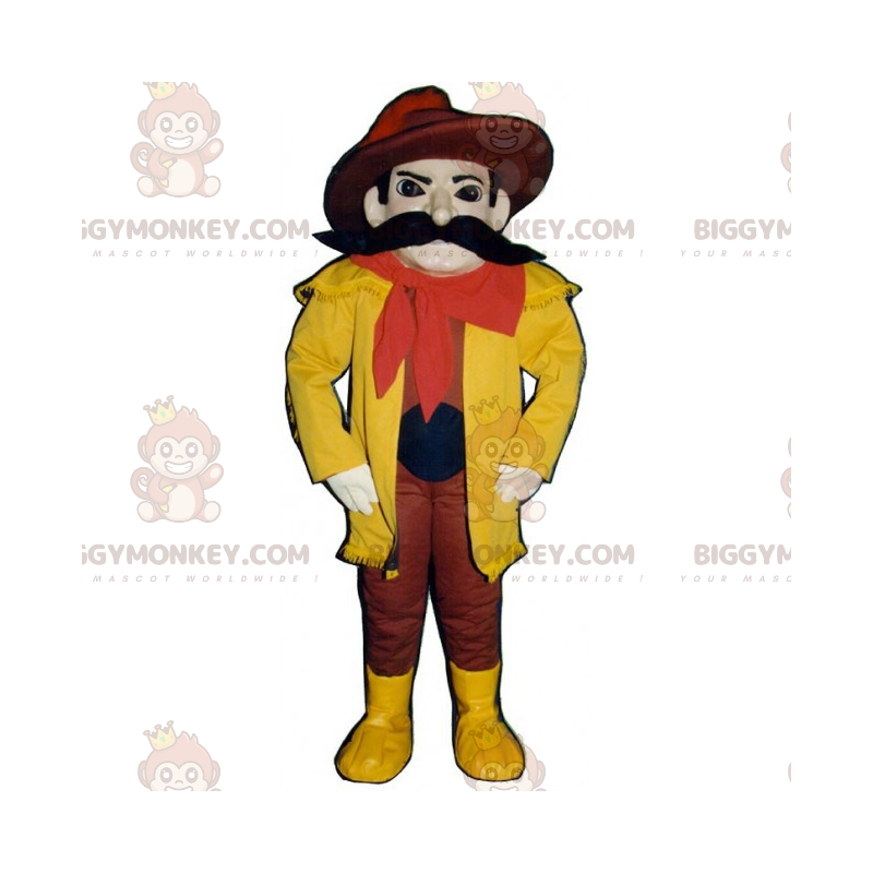 Costume de mascotte BIGGYMONKEY™ de personnage - Cowboy grande Costume de mascotte BIGGYMONKEY™ de personnage - Cowboy grande