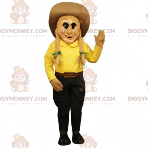 Character BIGGYMONKEY™ Mascot Costume - Cowgirl with Hat -