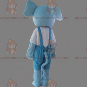 Karaktär BIGGYMONKEY™ Maskotdräkt - Elephanta i overall - Mänskliga maskot - BIGGYMONKEY_016284 - BiggyMonkey.com