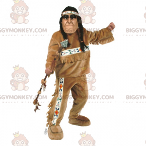 Karakter BIGGYMONKEY™ maskotkostume - medlem af indianerstammen