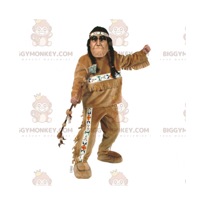 Karakter BIGGYMONKEY™ Mascottekostuum - Native American Tribe Karakter BIGGYMONKEY™ Mascottekostuum - Native American Tribe