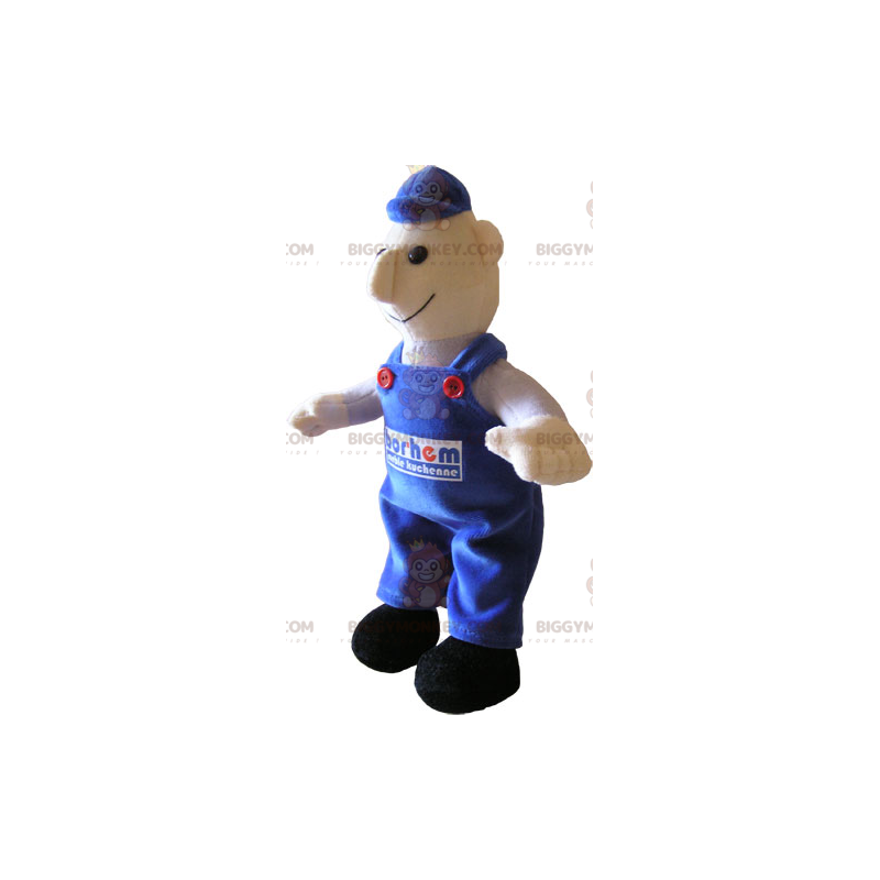 Character BIGGYMONKEY™ Mascot Costume - Plumber in Overalls -