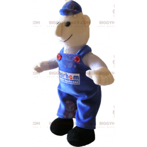 Character BIGGYMONKEY™ Mascot Costume - Plumber in Overalls -