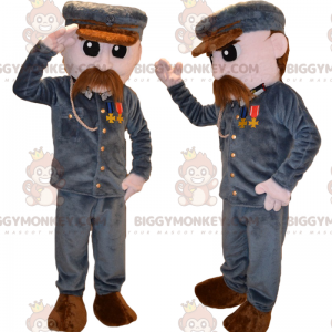 Character BIGGYMONKEY™ Mascot Costume - Soldier with Mustache -