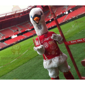 Costume da mascotte da cigno BIGGYMONKEY™ in abbigliamento
