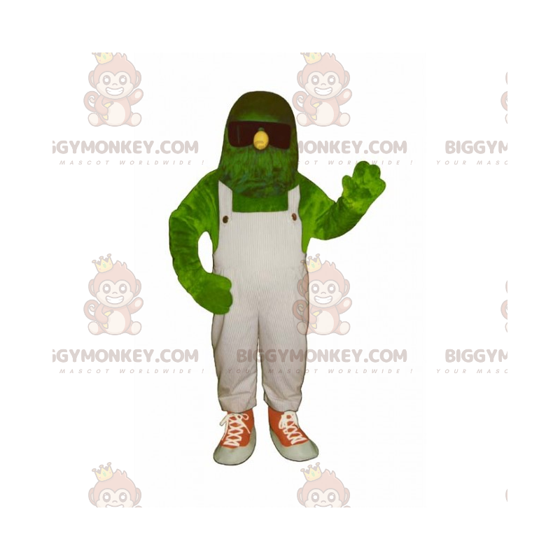 Traje de mascote de personagem fictício BIGGYMONKEY™ em macacão Traje de mascote de personagem fictício BIGGYMONKEY™ em macacão