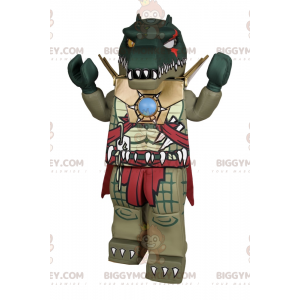 Kostým maskota Lego postavy BIGGYMONKEY™ – Obrněný krokodýl –