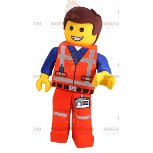 Costume de mascotte BIGGYMONKEY™ de personnage Lego - Ouvrier -