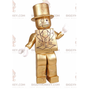 BIGGYMONKEY™ maskotkostume Gylden Lego-figur - Masker berømte mennesker - BIGGYMONKEY_016371 - BiggyMonkey.com