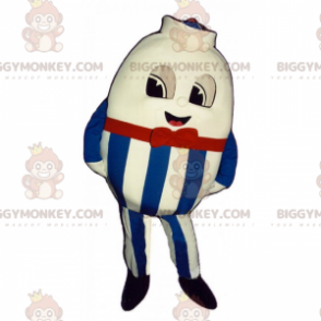 Modré pruhované kalhoty s kulatým znakem Kostým maskota BIGGYMONKEY™ - Lidští maskoti - BIGGYMONKEY_016382 - BiggyMonkey.com