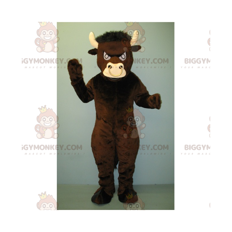 BIGGYMONKEY™ Costume da mascotte bue arrabbiato con corna BIGGYMONKEY™ Costume da mascotte bue arrabbiato con corna