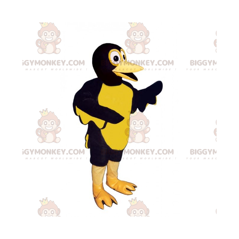 Kaksivärinen ankanpoikanen BIGGYMONKEY™ maskottiasu - Kaksivärinen ankanpoikanen BIGGYMONKEY™ maskottiasu -