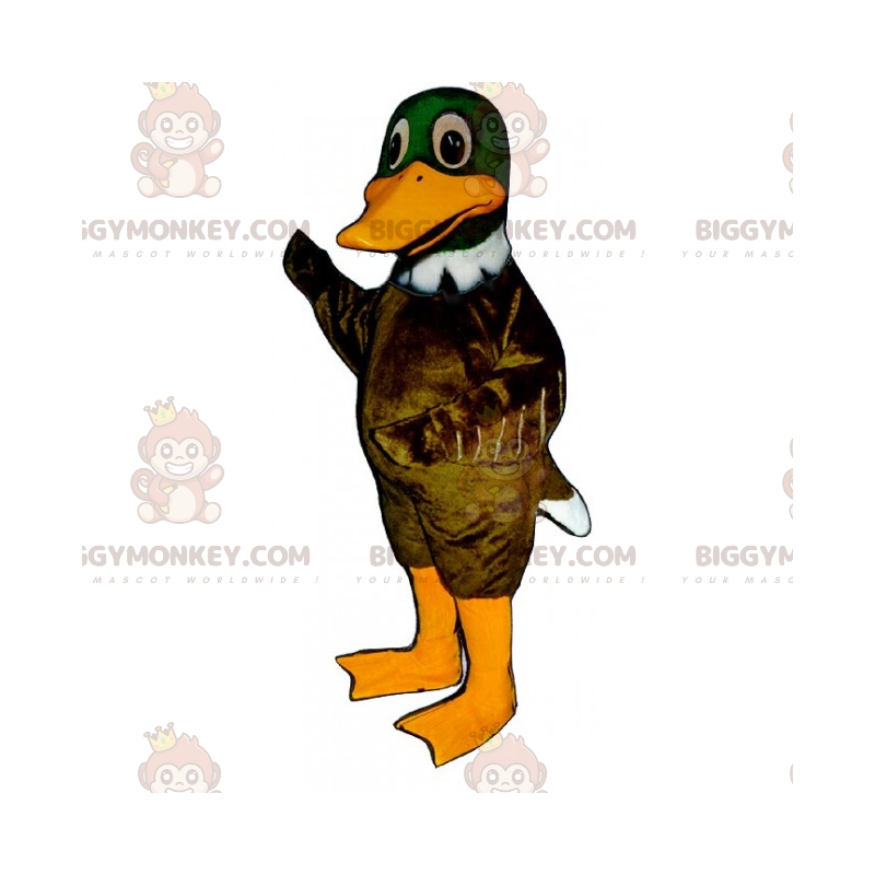 Costume de mascotte BIGGYMONKEY™ de petit canard vert -