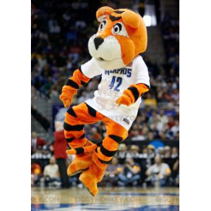 Black and White Orange Tiger BIGGYMONKEY™ Mascot Costume -