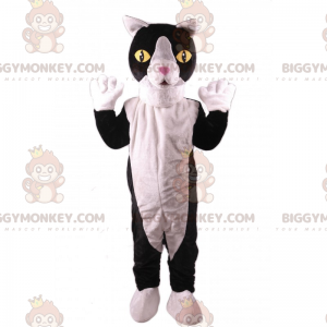 Costume de mascotte BIGGYMONKEY™ de petit chat noir et blanc -