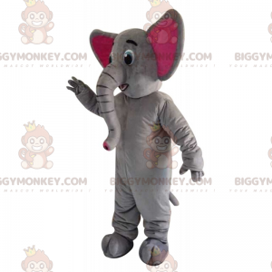 BIGGYMONKEY™ Little Gray Elephant and Pink Ears Mascot Costume