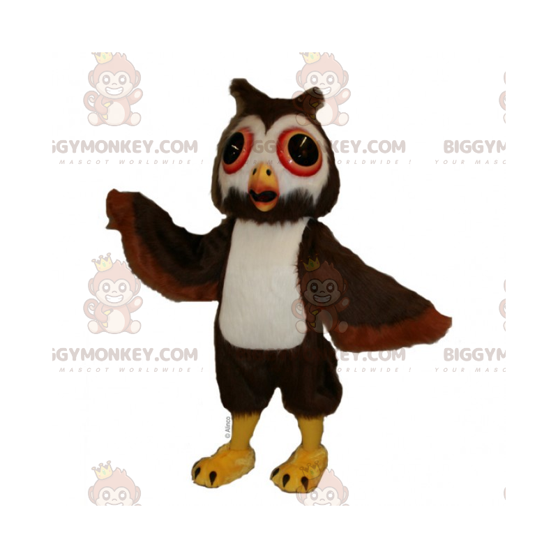 Big Eyed Little Owls BIGGYMONKEY™ Mascottekostuum - Big Eyed Little Owls BIGGYMONKEY™ Mascottekostuum -