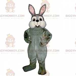 BIGGYMONKEY™ Little Gray Rabbit and White Cheeks Mascot Costume