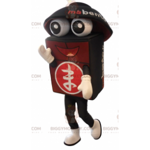 Kostium maskotka czarno-czerwony gigantyczny Bento BIGGYMONKEY™ - Niesklasyfikowane maskotki - BiggyMonkey.com