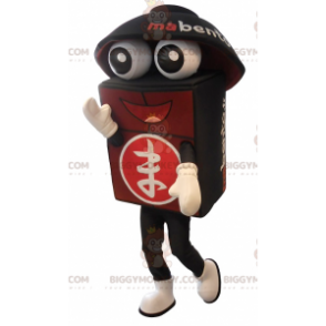 Kostým černočerveného obra Bento BIGGYMONKEY™ maskota –