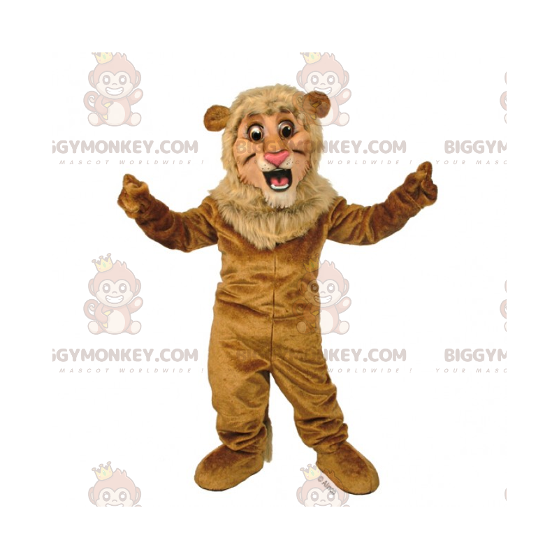 BIGGYMONKEY™ Lille løve-maskotkostume med lille manke - BIGGYMONKEY™ Lille løve-maskotkostume med lille manke -