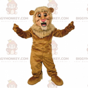 Traje de mascote de leãozinho BIGGYMONKEY™ com juba pequena –