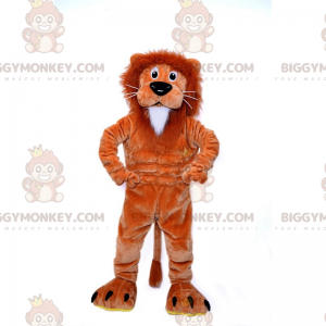 Brown and White Little Lion BIGGYMONKEY™ Mascot Costume -