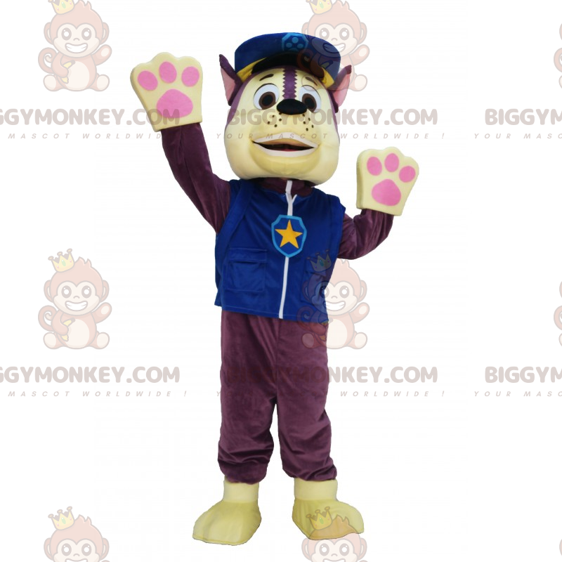 Costume de mascotte BIGGYMONKEY™ de petit loup en tenue de Costume de mascotte BIGGYMONKEY™ de petit loup en tenue de