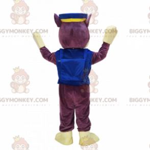 Στολή μασκότ BIGGYMONKEY™ Little Wolf με στολή αστυνομικού -