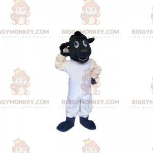 Ασπρόμαυρη Στολή μασκότ BIGGYMONKEY™ Little Sheep -