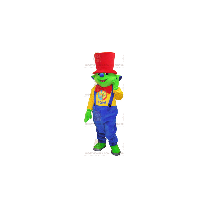 BIGGYMONKEY™ Little Ogre-maskotkostyme med rød hatt - Monster maskot - BIGGYMONKEY_016467 - BiggyMonkey.com