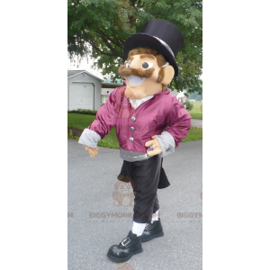 BIGGYMONKEY™ mascot costume of a smiling man dressed in a very
