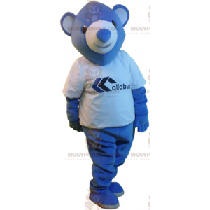 Costume de mascotte BIGGYMONKEY™ de petit ours bleu -