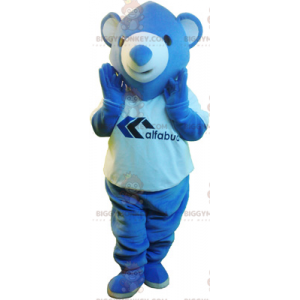 Lilla blå björnen BIGGYMONKEY™ maskotdräkt - BiggyMonkey maskot