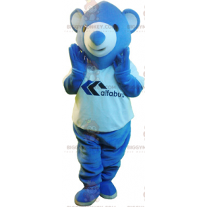 Στολή μασκότ Little Blue Bear BIGGYMONKEY™ - Biggymonkey.com