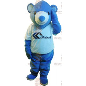 Lille blå bjørn BIGGYMONKEY™ maskotkostyme - Bjørn maskot - BIGGYMONKEY_016472 - BiggyMonkey.com