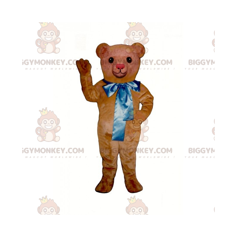 Traje de mascote de ursinho de pelúcia BIGGYMONKEY™ com grande Traje de mascote de ursinho de pelúcia BIGGYMONKEY™ com grande