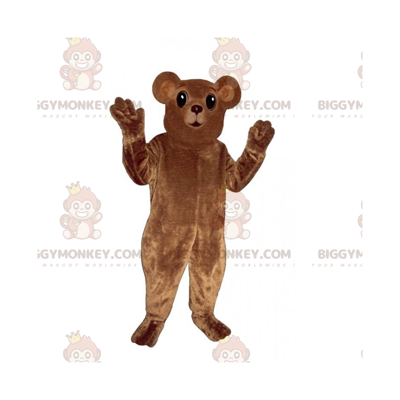 BIGGYMONKEY™ Little Brown Bear Bear Mascot Costume with Round BIGGYMONKEY™ Little Brown Bear Bear Mascot Costume with Round