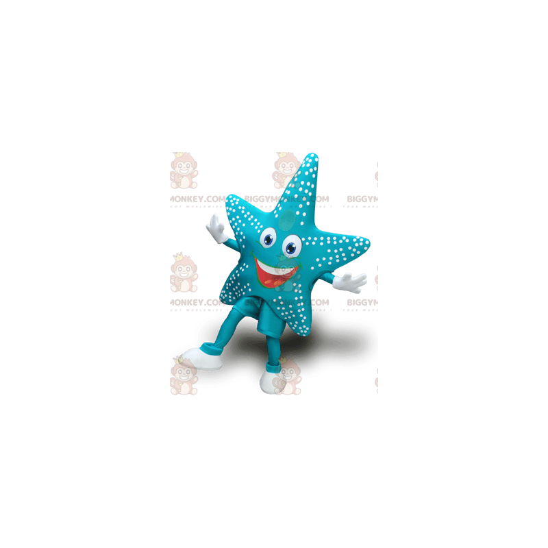 Disfraz de mascota BIGGYMONKEY™ de estrella de mar azul muy