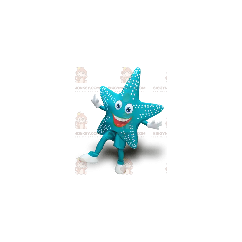 Meget smilende blå søstjerne BIGGYMONKEY™ maskotkostume - Meget smilende blå søstjerne BIGGYMONKEY™ maskotkostume -
