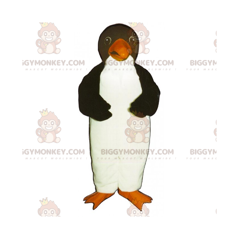 Costume de mascotte BIGGYMONKEY™ de petit pingouin au bec Costume de mascotte BIGGYMONKEY™ de petit pingouin au bec
