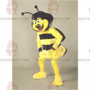 Kostium maskotki BIGGYMONKEY™ żółto-czarna osa o figlarnym