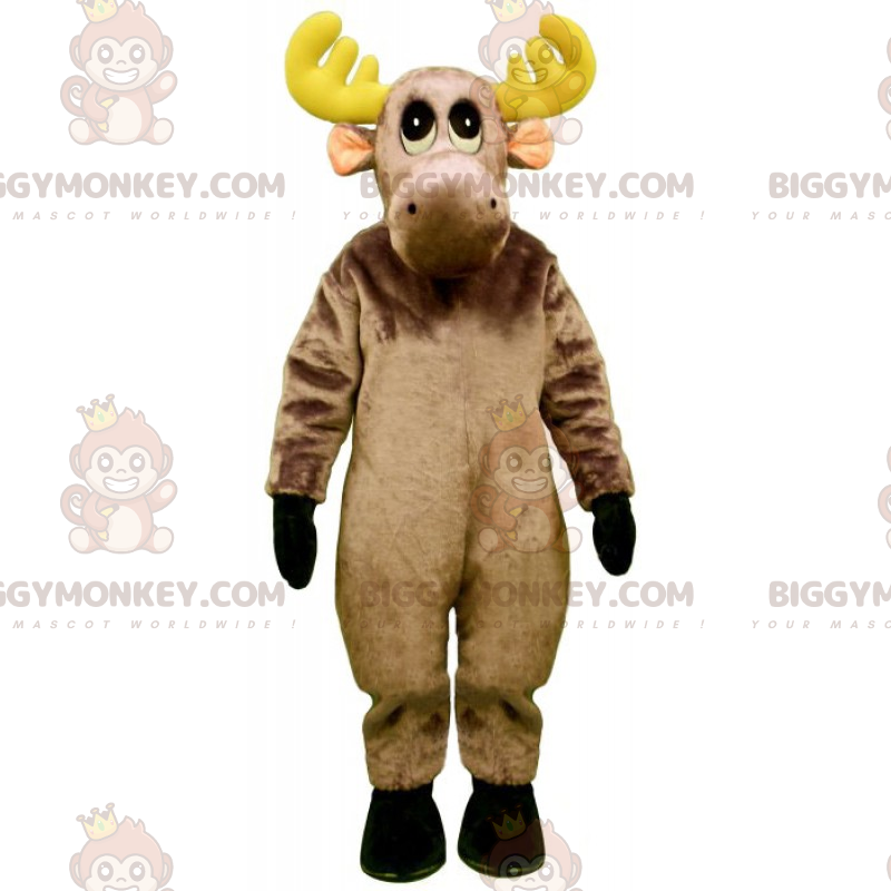 BIGGYMONKEY™ Little Reindeer Mascot Costume With Yellow Antlers