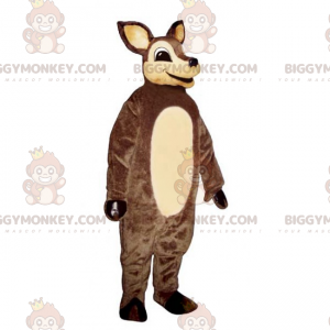 BIGGYMONKEY™ Maskottchen-Kostüm mit kleinem braunem Rentier und