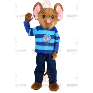 Kleine Maus BIGGYMONKEY™ Maskottchen-Kostüm im Kinder-Outfit -