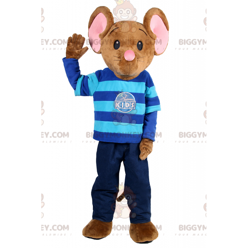 Little Mouse BIGGYMONKEY™ Mascot Costume In Kid's Outfit -