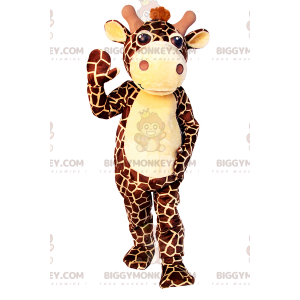 Costume mascotte BIGGYMONKEY™ giraffa maculata marrone -