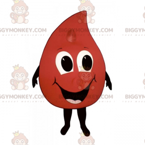 Traje de mascote BIGGYMONKEY™ Little Red Drop with Smile –