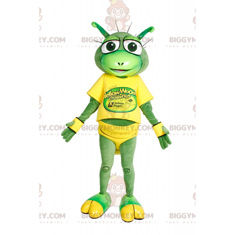 Costume de mascotte BIGGYMONKEY™ de petite grenouille avec des Costume de mascotte BIGGYMONKEY™ de petite grenouille avec des