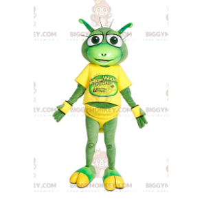 Traje de mascote de sapinho com olhos grandes BIGGYMONKEY™ –